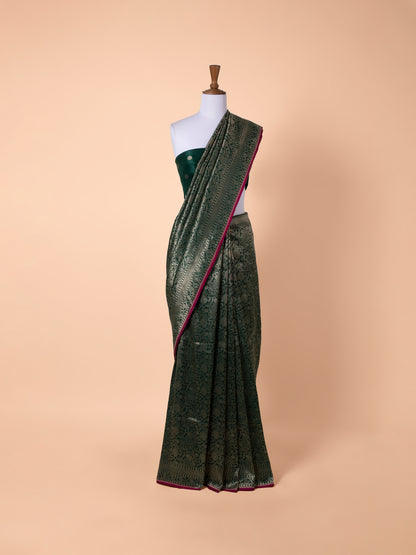 Handwoven Green Silk Saree