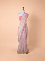 Handwoven Pink Georgette Saree