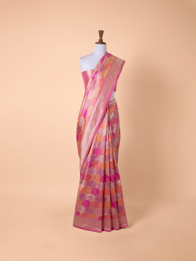 Handwoven Pink Silk Saree