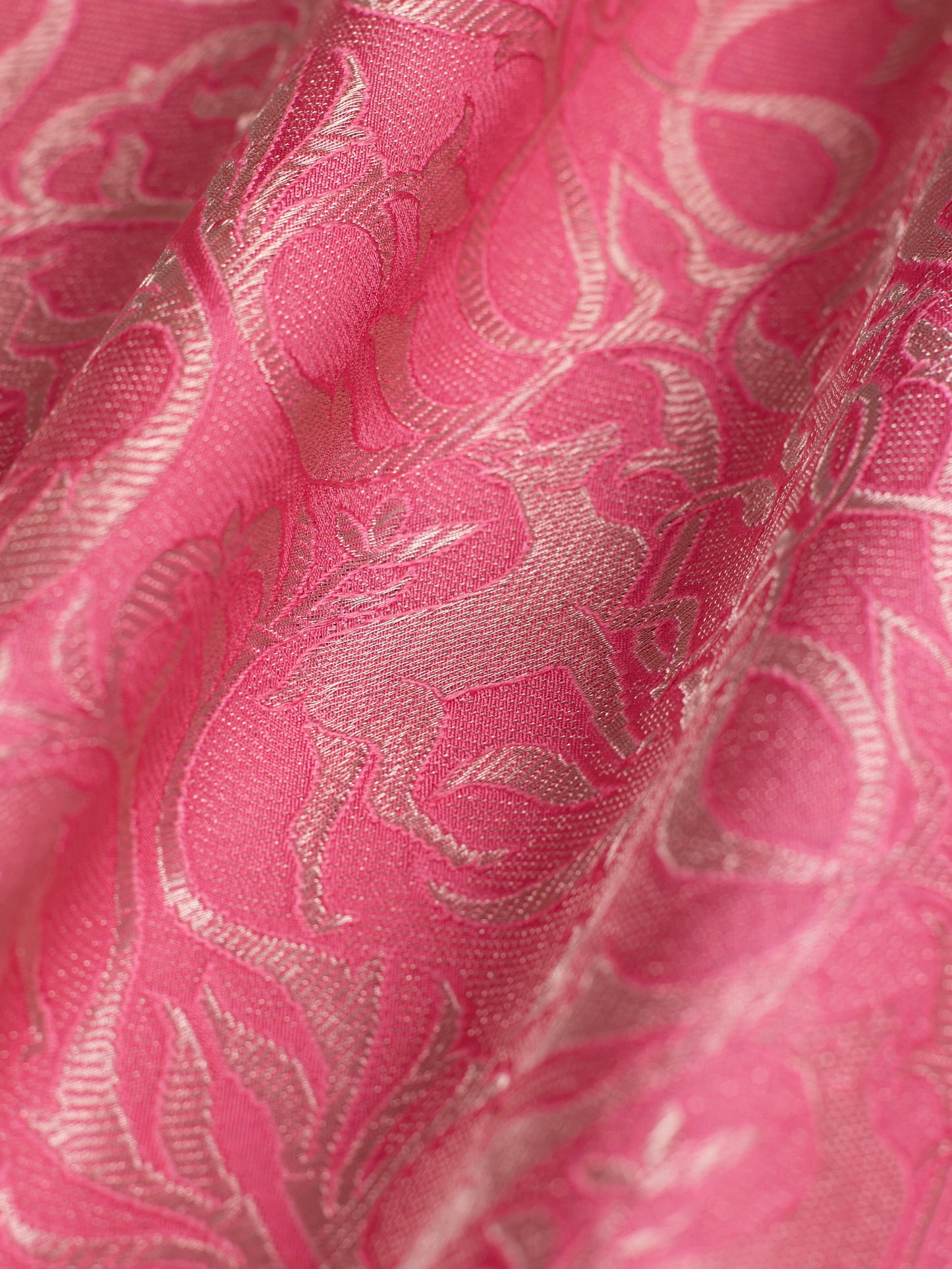 Handwoven Pink Silk Blouse Fabric