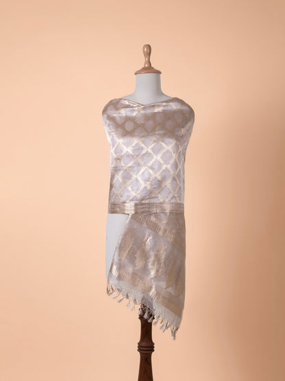 Handwoven Cream Tissue Dupatta