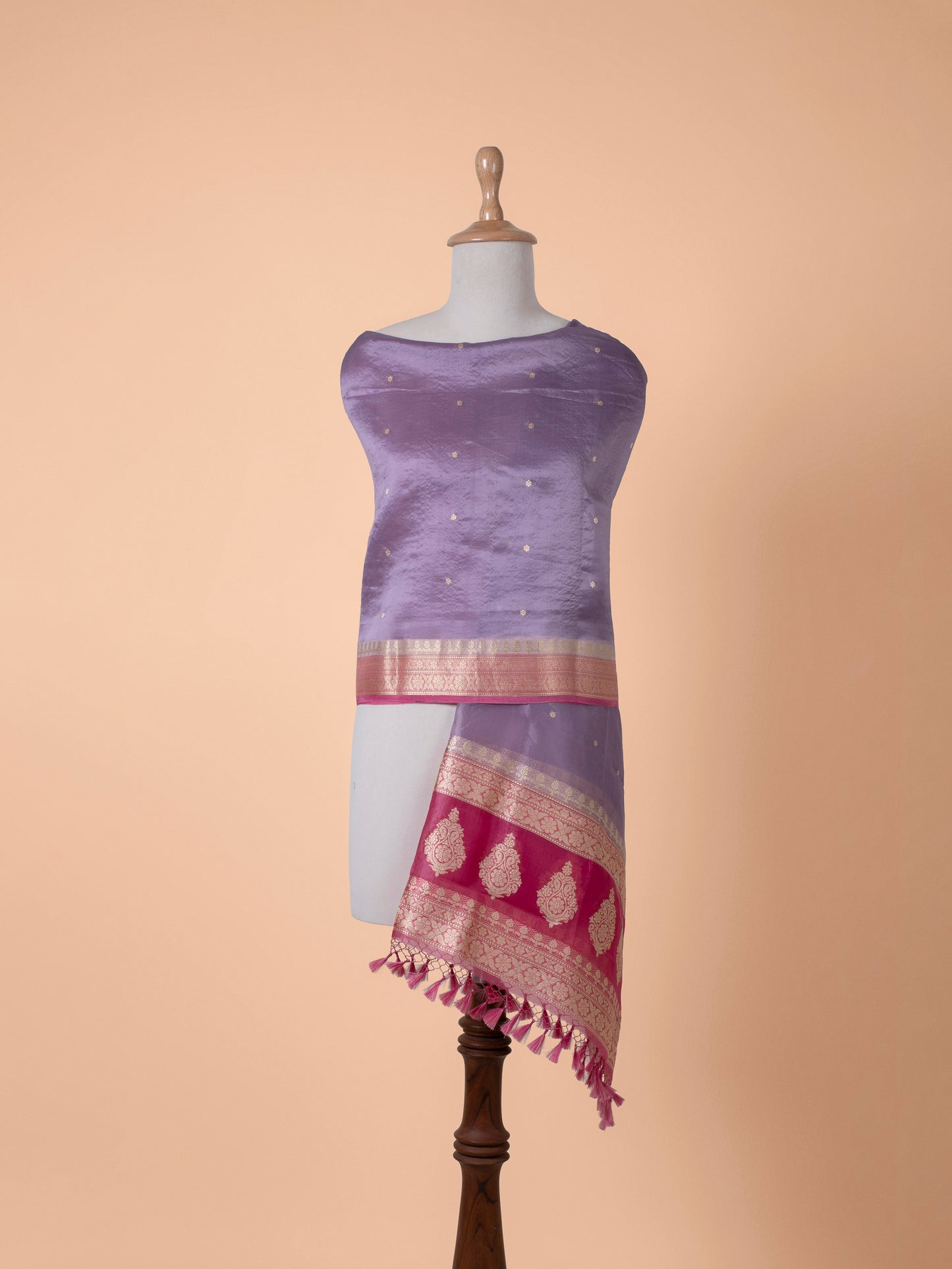 Handwoven Purple Organza Dupatta