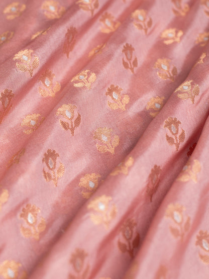 Handwoven Pink Silk Blouse Fabric