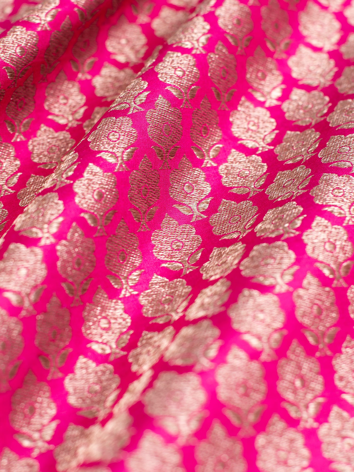 Handwoven Pink Silk Fabric