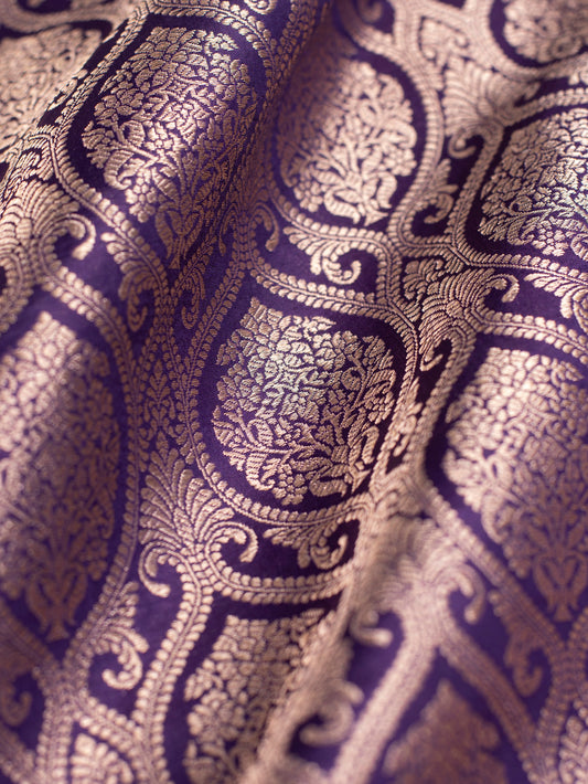 Handwoven Purple Silk Fabric