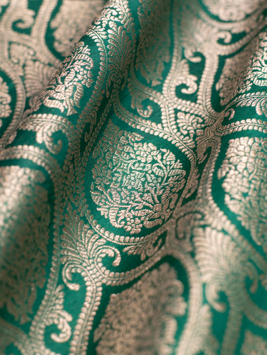 Handwoven Green Silk Fabric