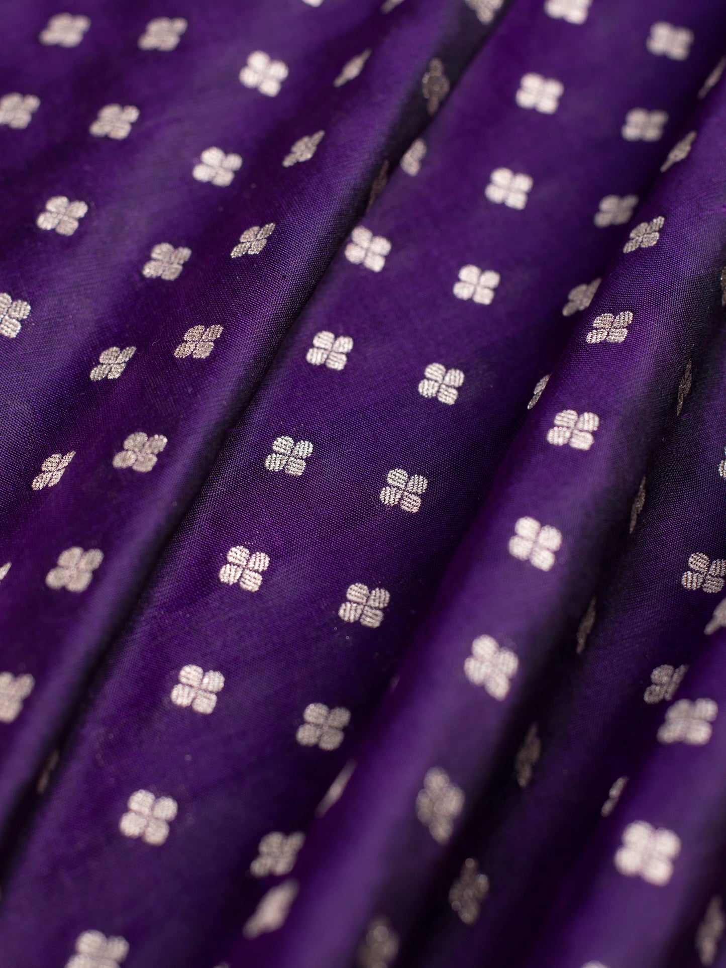 Handwoven Purple Silk Fabric