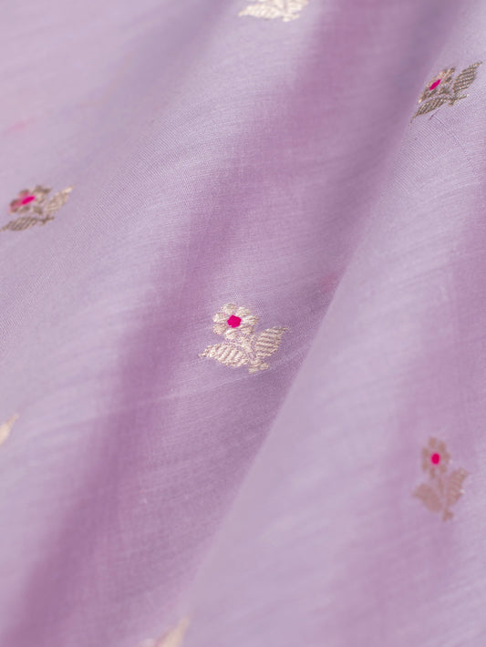 Handwoven Purple Chanderi Fabric