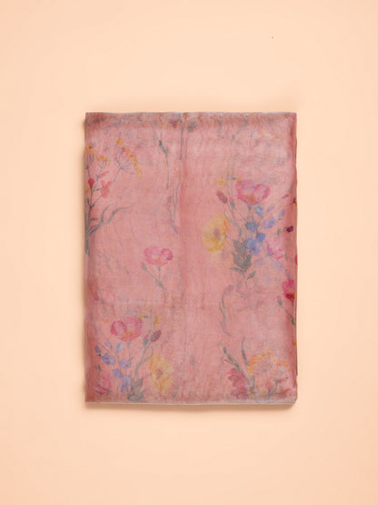 Handwoven Pink Tissue Fabric