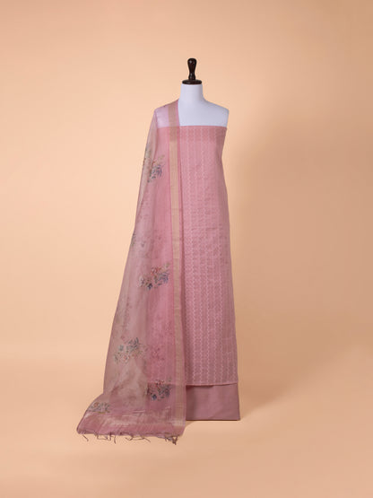 Handwoven Pink Cotton Suit Piece