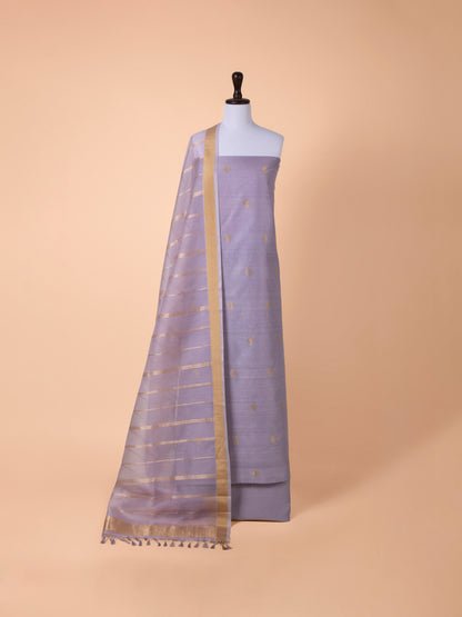 Handwoven Purple Chanderi Suit Piece