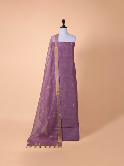 Handwoven Purple Linen Suit Piece