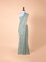 Handwoven Aqua Green Georgette Saree