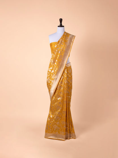 Handwoven Yellow Silk Saree