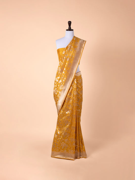 Handwoven Yellow Silk Saree