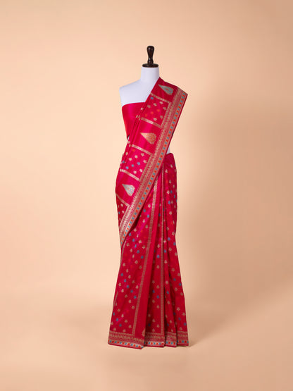 Handwoven Red Silk Saree