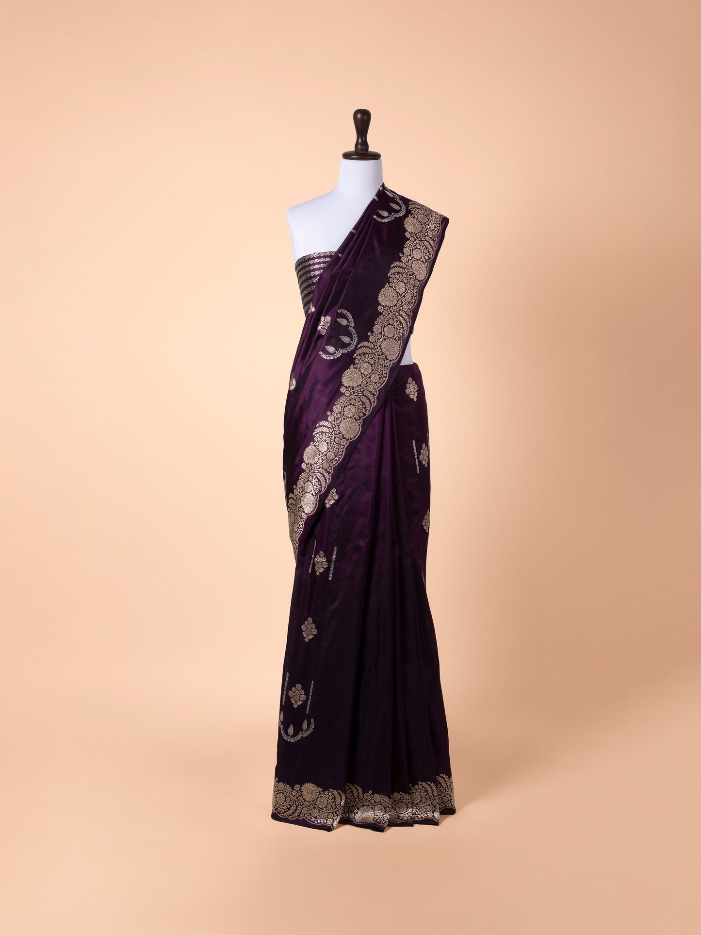 Handwoven Purple Silk Saree