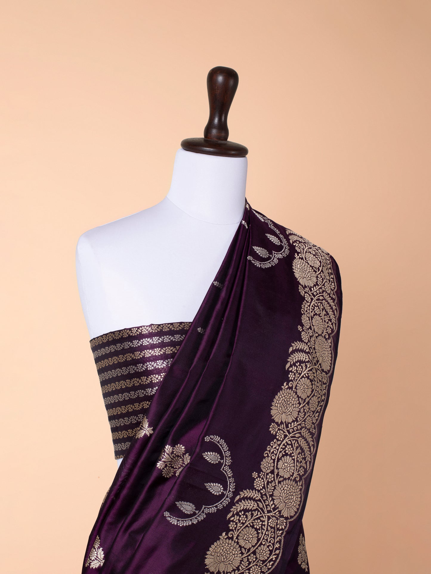 Handwoven Purple Silk Saree