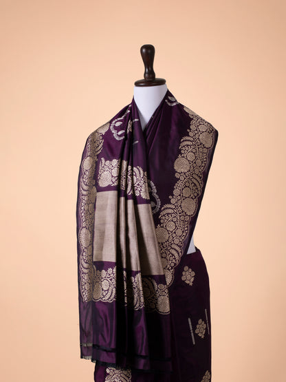 Handwoven Purple Silk Saree