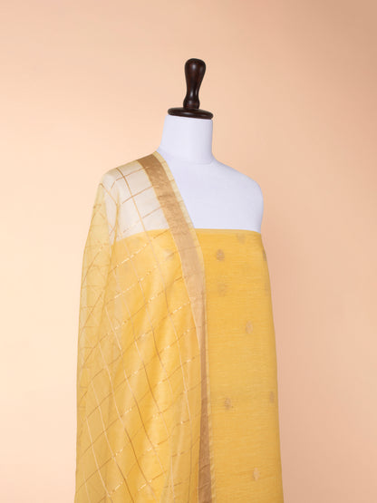 Handwoven Yellow Tussar Suit Piece