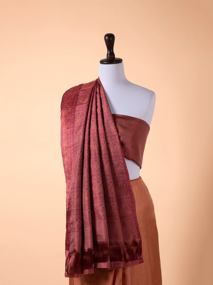 Handwoven Orange Kanjivaram Silk Saree