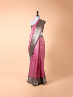 Handwoven Pink Kanjivaram Silk Saree