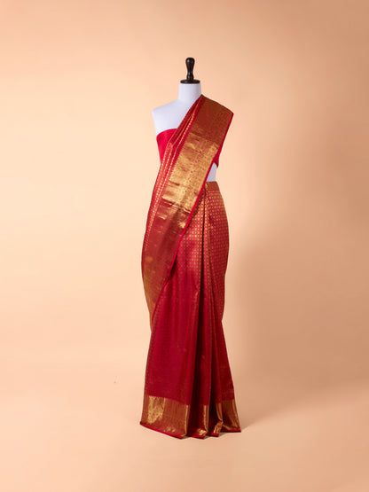 Handwoven Red Kanjivaram Silk Saree