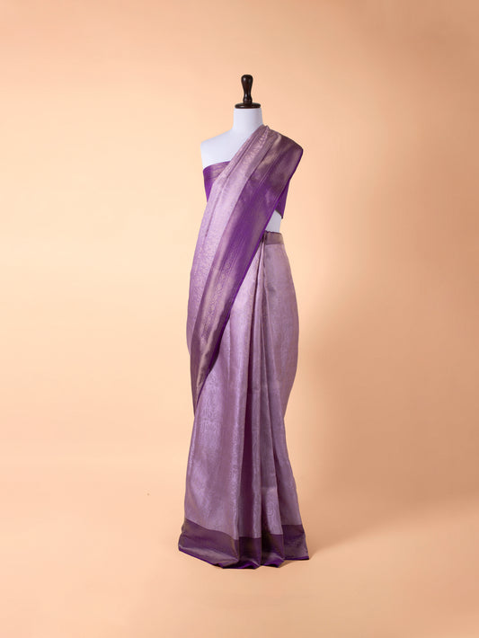 Handwoven Purple Kanjivaram Silk Saree