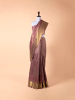 Handwoven Dusty Pink Kanjivaram Silk Saree