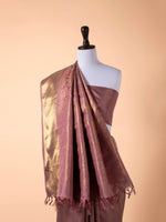 Handwoven Dusty Pink Kanjivaram Silk Saree
