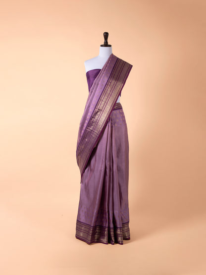 Handwoven Purple Kanjivaram Silk Saree