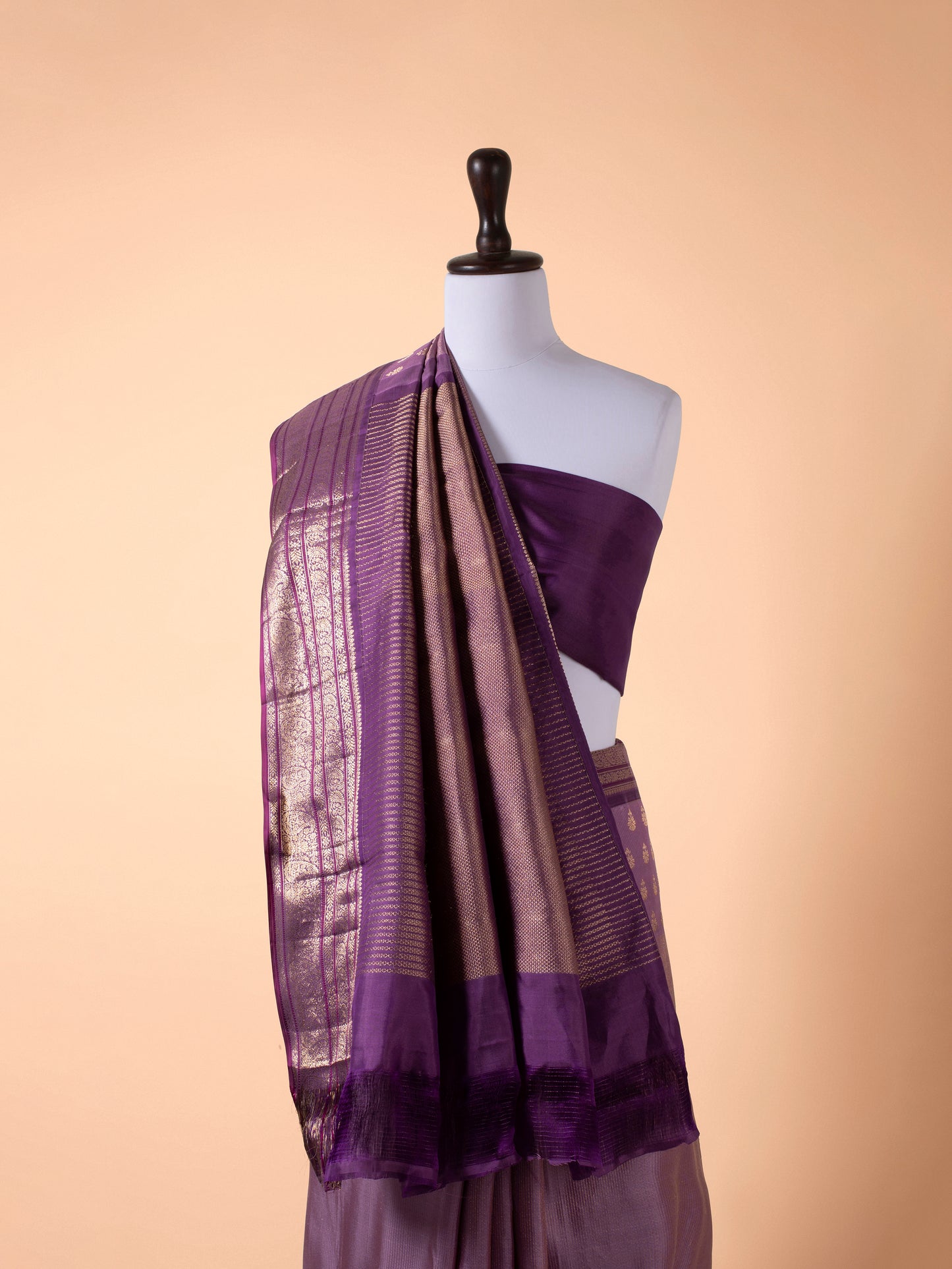 Handwoven Purple Kanjivaram Silk Saree