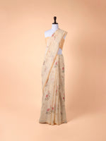 Handwoven Beige Georgette Saree