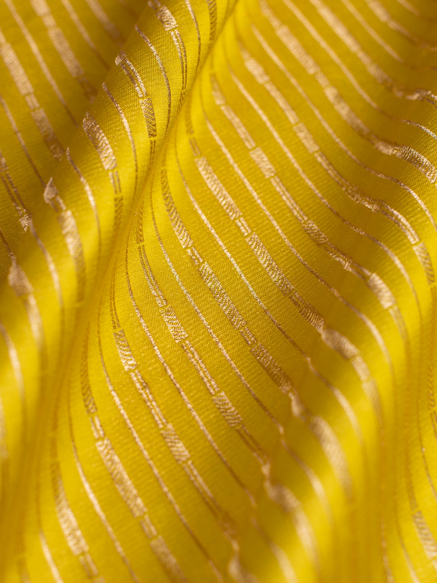 Handwoven Yellow Silk Blouse Fabric