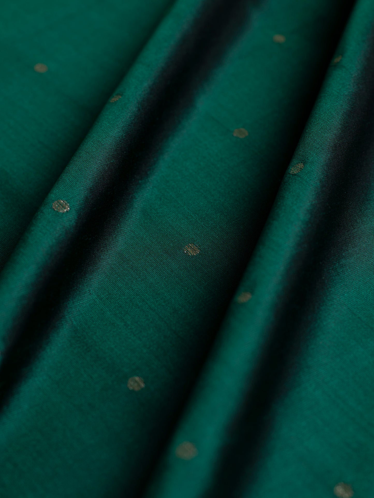 Handwoven Green Silk Blouse Fabric