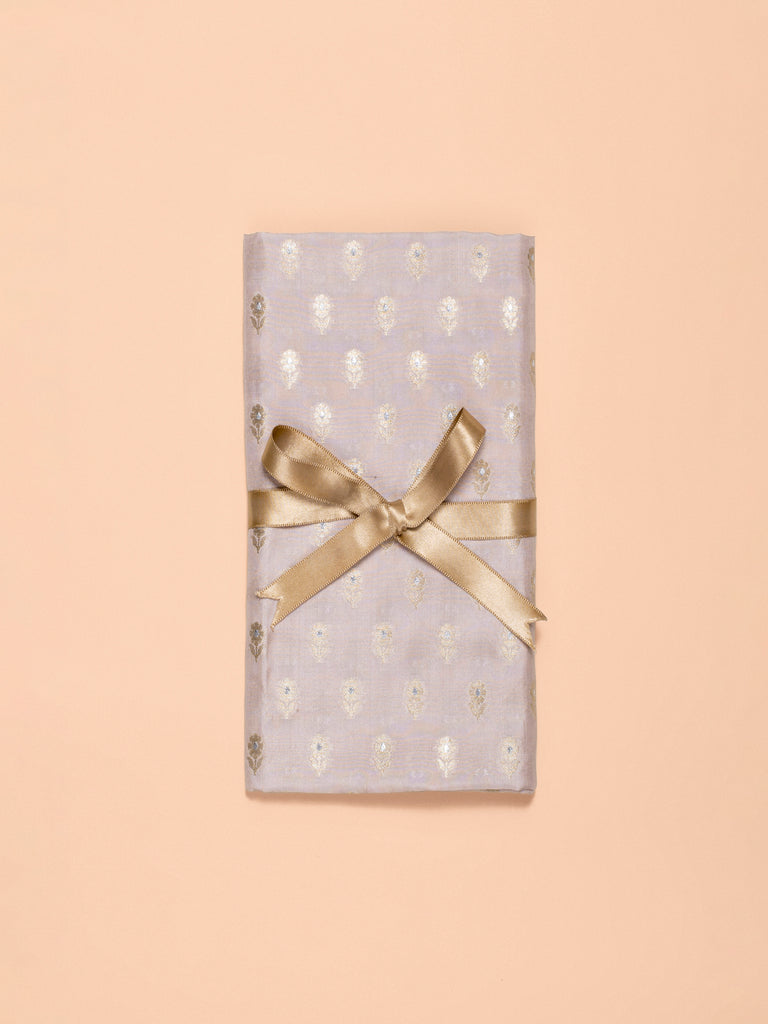 Handwoven Beige Silk Blouse Fabric