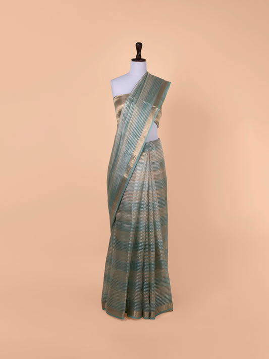 Handwoven Sea Green Silk Saree