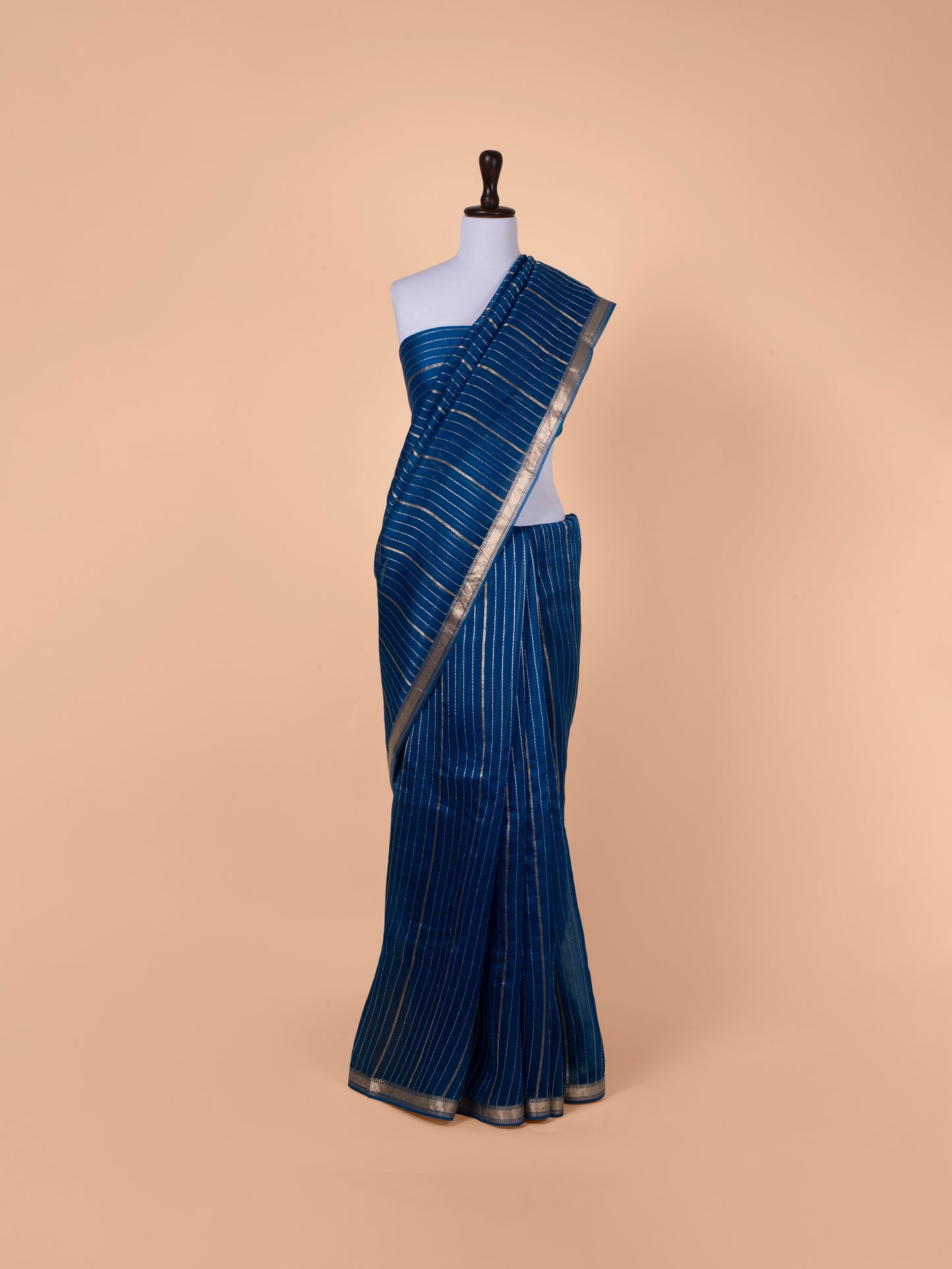 Handwoven Blue Organza Saree