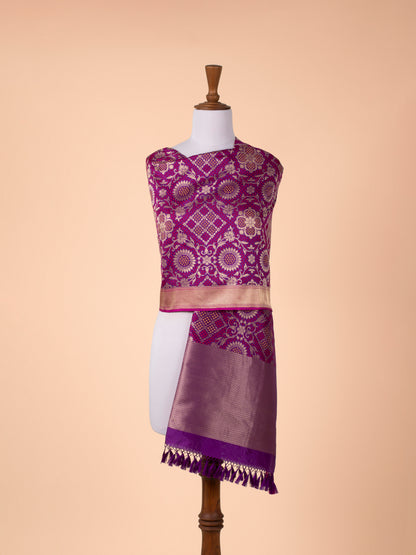 Handwoven Purple Georgette Dupatta