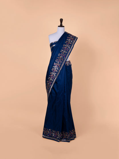 Handwoven Blue Silk Saree