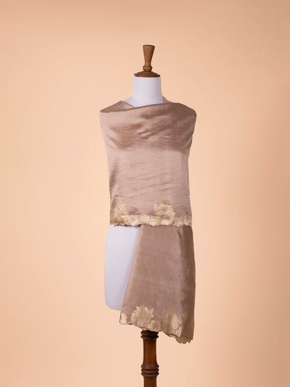 Handwoven Beige Silk Dupatta