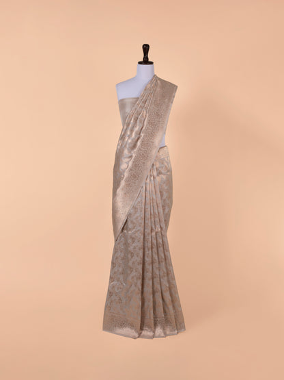 Handwoven Beige Silk Saree