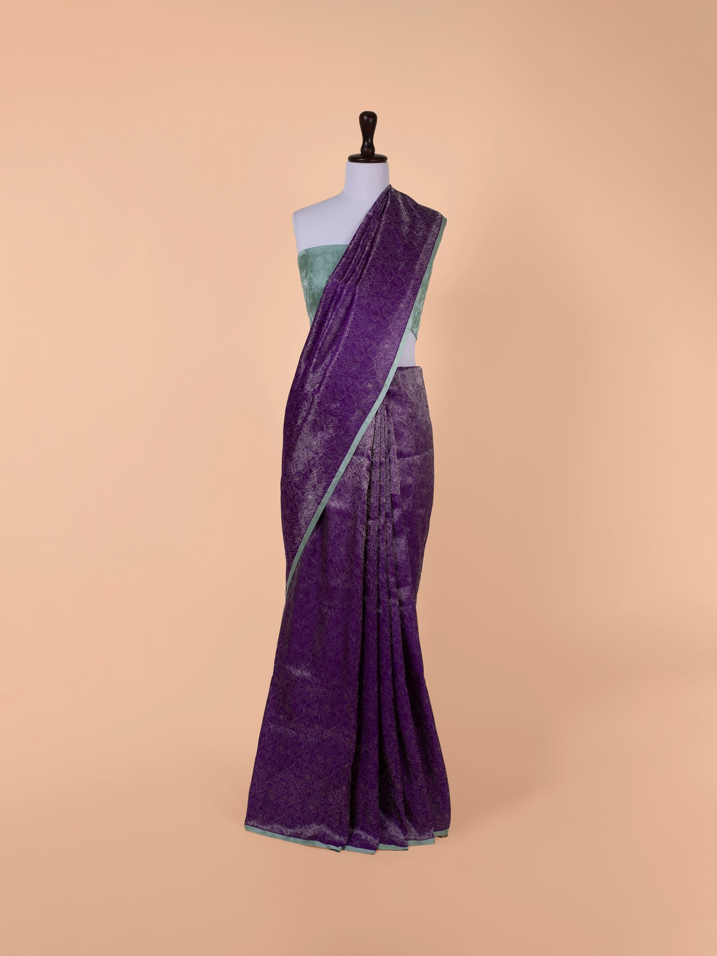 Handwoven Purple Silk Saree