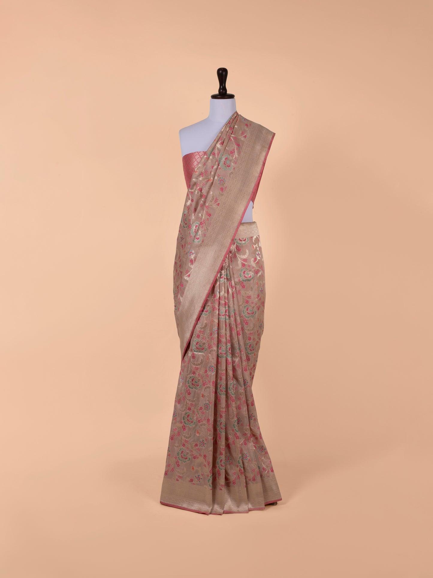 Handwoven Pink Silk Saree