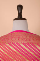 Handwoven Pink Georgette Dupatta