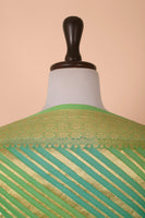 Handwoven Green Georgette Dupatta