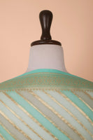 Handwoven Blue Georgette Dupatta