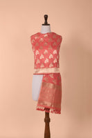 Handwoven Pink Silk Dupatta