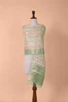 Handwoven Blue Organza Dupatta
