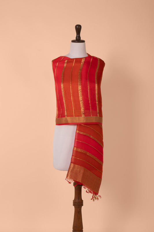 Handwoven Multicolor Organza Dupatta